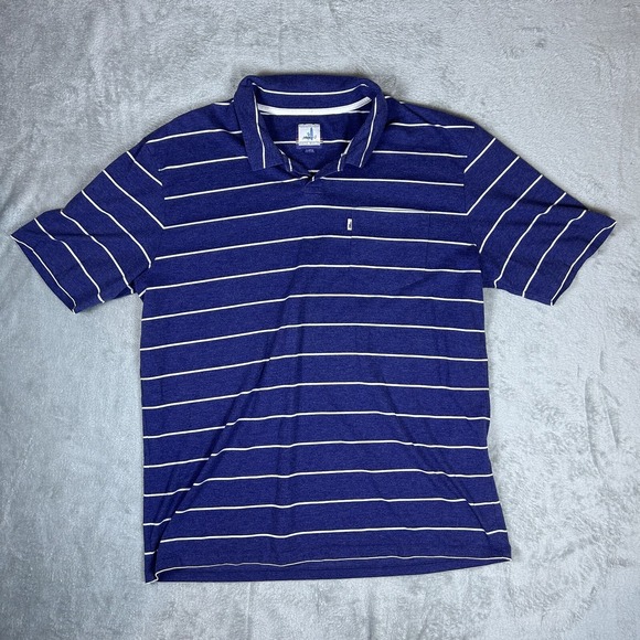 johnnie-O Other - Johnnie-O Polo Mens Extra Large XL Blue White Striped Stretch Casual